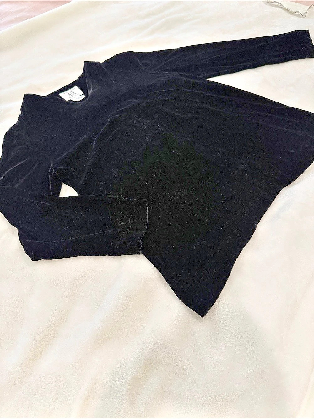 Armani Exchange Black Asymmetrical Top Size Small